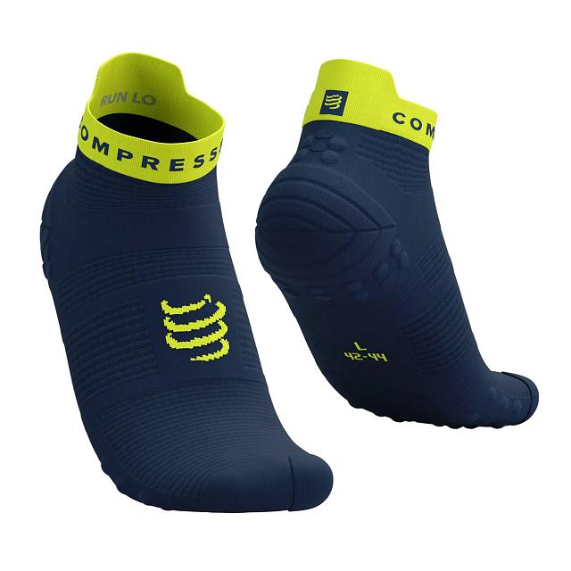 Compressport Pro Racing v4.0 Run Low Socks Blues / Green Sheen